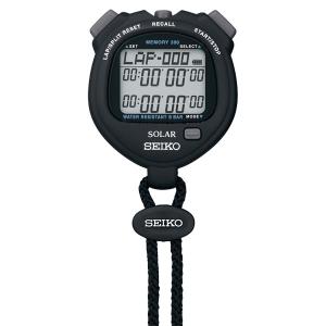 セイコー SEIKO SOLER STANDARD ブラック S061 体育 競技一般用 ストップウオッチ ソーラー充電 タイマー 計測 ラップタイム スプリット 二段表示 サ｜山とアウトドアの店 山気分
