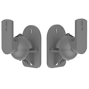 VonHaus 万能壁掛けスピーカーブラケット ブラック 2個セット 耐荷重7.7ポンド 回転および角度調整可能