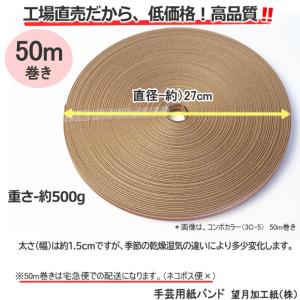 手芸用紙ばんど クラフトバンド 50m巻 幅1...の詳細画像2