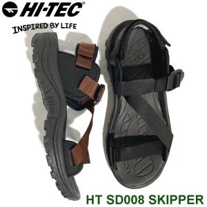 ハイテック HI-TEC スポーツサンダル HT SD008 SKIPPER ブラック ブラウン｜ミネルヴァ Yahoo!店