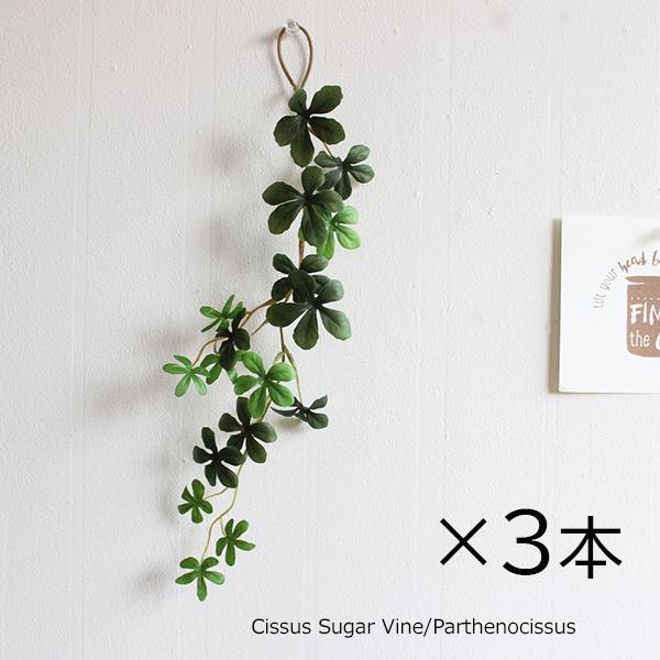 3本セット Sミニシサスアイビーバイン シュガーバイン パーセノシッサス 00543 造花 フェイク...