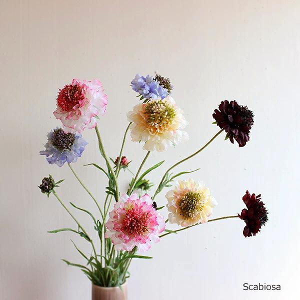 ＜ 閉店SALE 在庫処分価格 > スカビオサスプレー 造花 フェイクフラワー 未触媒