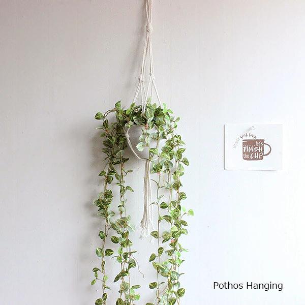 ポトスハンギング mini 造花 観葉植物 インテリア 消臭 CT触媒 フェイクグリーン ハンギング...