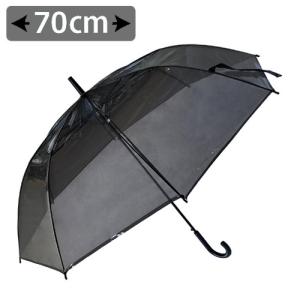 ビニール傘 透明 60cmジャンプ式 黒パーツ黒骨 業務用 60本 : みやこ