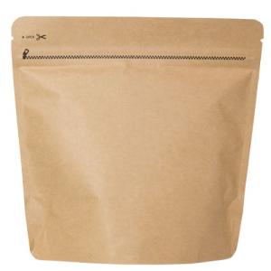 COT-851 コーヒー用スタンドチャック袋200g茶クラフト インナーバルブ付 500枚｜