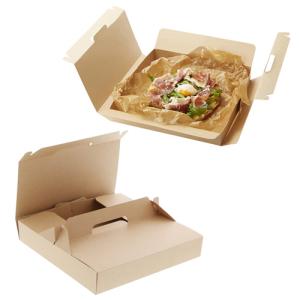 紙製フードボックス ネオクラフト キャリーピザBOX S 100枚｜e-miyaco