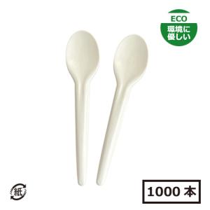 紙製カトラリー 紙スプーン 170mm バラ入 50本 : みやこオンライン