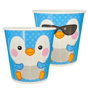 業務用紙コップ かき氷カップSM-400PP オカメペンギンSBオリジナル 満杯容量403ml 1000個｜みやこオンラインショッピング