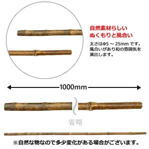 のれん棒 2456 黒竹 1m用の詳細画像1