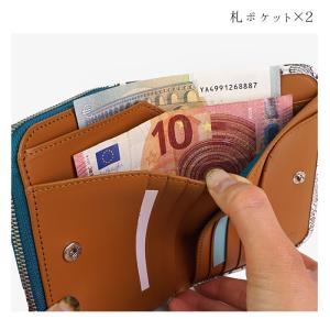 二つ折り財布 財布 レディース 本革 文庫革 ...の詳細画像3