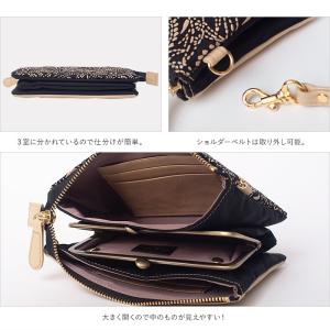 ポシェット 財布 長財布 ミニバッグ ショルダ...の詳細画像2