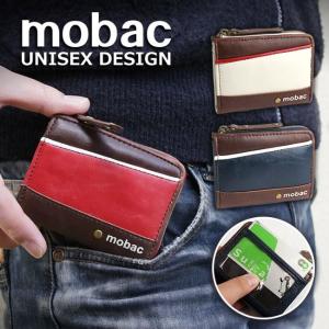 小銭入れ メンズ パスケース 定期入れ コインケース L字ファスナー ジッパー ツートンカラー バイカラー mobac