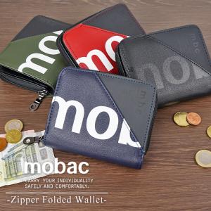 二つ折り財布 ラウンドファスナー二つ折り財布 メンズ財布 革財布 シンプル ベーシック mobac モバック メンズ 男性向け 父の日 プレゼント ラッピング｜e-mono-online