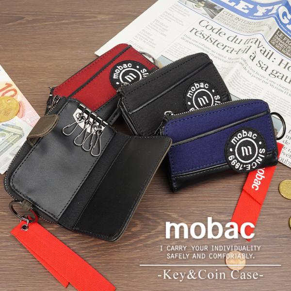 小銭入れ付きキーケース キーケース キーホルダー 小銭入れ ワッペン mobac モバック メンズ ...