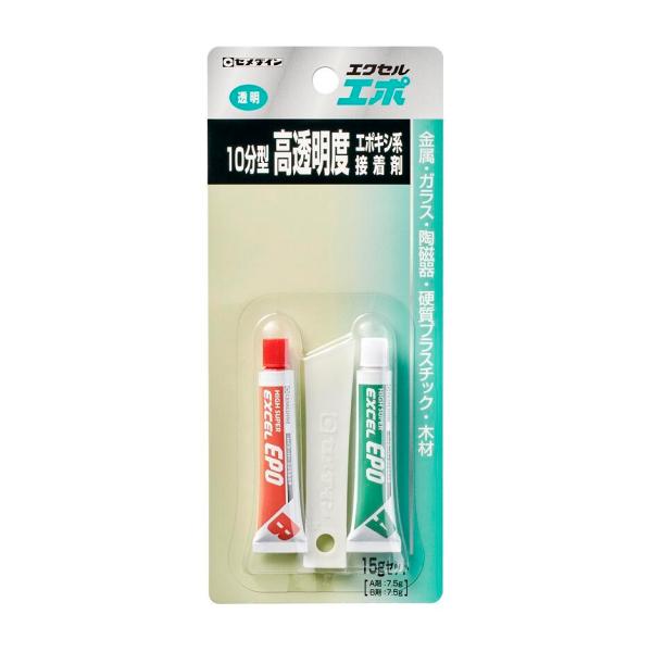 セメダイン エクセルエポ 15gセット CA-121 金属 ガラス 陶磁器 硬質プラスチック 木材 ...