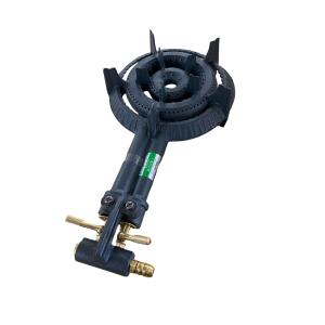 業務用鋳物コンロ 二重 羽根付・種火無しガスバーナー(普及タイプ)