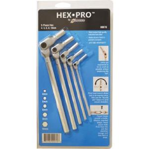 ボンダス　ＨＥＸ　ＰＲＯ　ピボットヘッド六角レンチセット　4、5、6、8、10mm