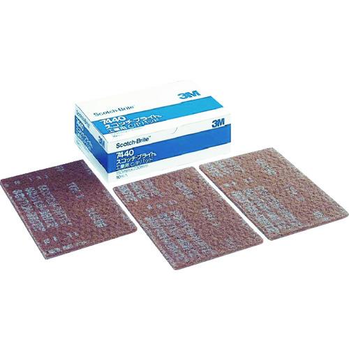 (在庫限り)３Ｍ　スコッチ・ブライト　工業用パッド　７４４０　＃１８０相当　茶　ＢＯＸ（１０枚入）　