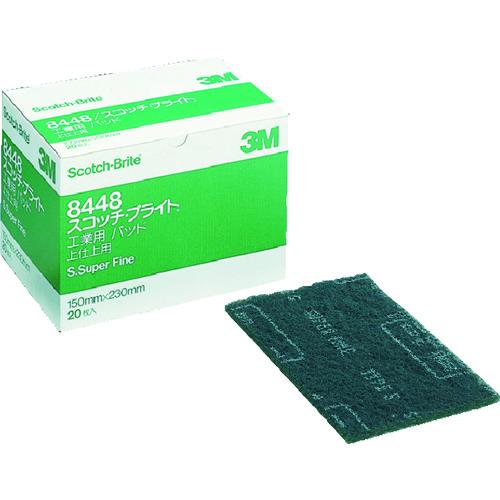 (在庫限り)３Ｍ　スコッチ・ブライト　工業用パッド　８４４８　＃４００相当　緑　ＢＯＸ（２０枚入）　
