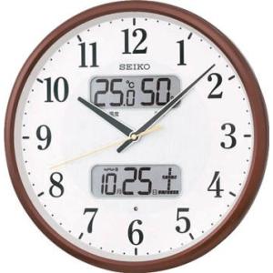 ＳＥＩＫＯ　電波掛時計　Ｐ枠　３５０ｍｍ　温度湿度表示・カレンダー付