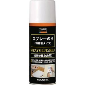 ＴＲＵＳＣＯ　スプレ−のり弱粘着タイプ　４２０ｍｌ