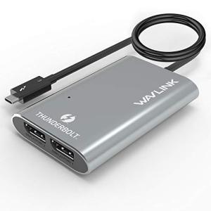 WAVLINK Thunderbolt 3 デュアルディスプレイポート 8K アダプター ディスプレイポート 1.4 最大8K @30Hz対応
