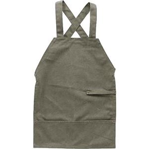 丸和貿易 キャンバス エプロン バッククロス 20oz オリーブ Free Size