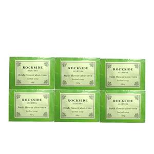 ROCKSIDE AYURVEDA fresh flower aloe-vera soap 125g*6Set ロックサイド フェレッシュフラワー ハーバルソープ2 ROCKSIDE KHADIからROCKSIDE AYURVEDAに変更