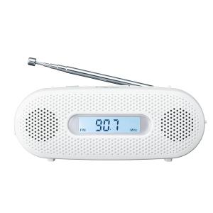 パナソニック ラジオ FM/AM/ワイドFM対応 手回し充電対応 ホワイト RF-TJ20-W