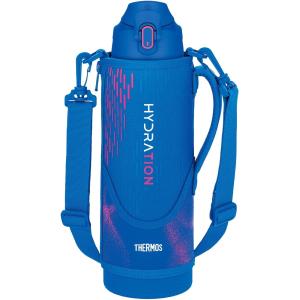 サーモス 水筒 真空断熱スポーツボトル 1.5L ブルーピンク 保冷専用 子供用 ポーチ付き 肩に優...