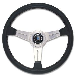 ナルディステアリング シルバーポリッシュ 36 NARDI/ナルディ CLASSIC（クラシック） ブラックレザー/シルバー