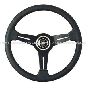 NARDI/ナルディ SPORTS（スポーツ） タイプA パンチングレザー/ブラックスポーク 36φ 商品番号：N750