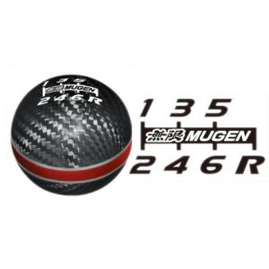 無限/MUGEN カーボンシフトノブ レッド 商品番号：54102-XLT-K2S0-RD｜e-naniwaya