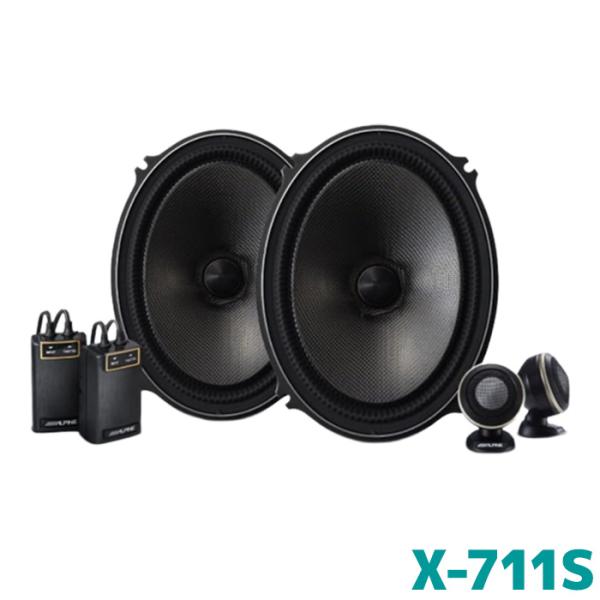 アルパイン カースピーカー X-711S 7×10インチ セパレート2WAYスピーカー X-710S...