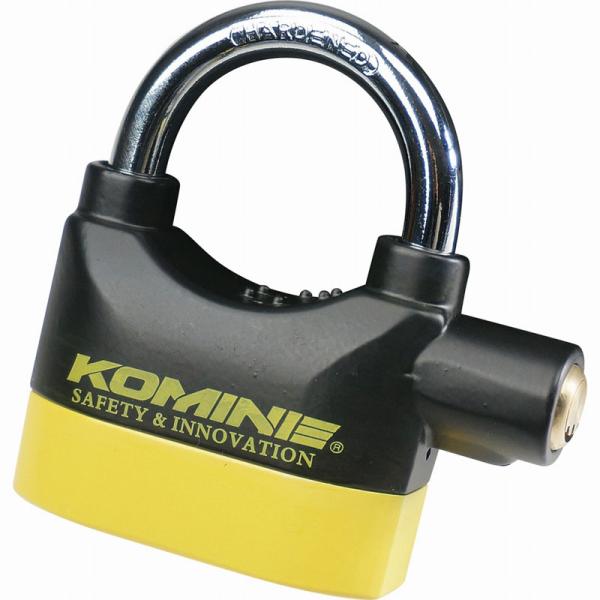 コミネ(KOMINE)LK-120 ALARM PADLOCK B/YEL F｜ブラック/イエロー/...
