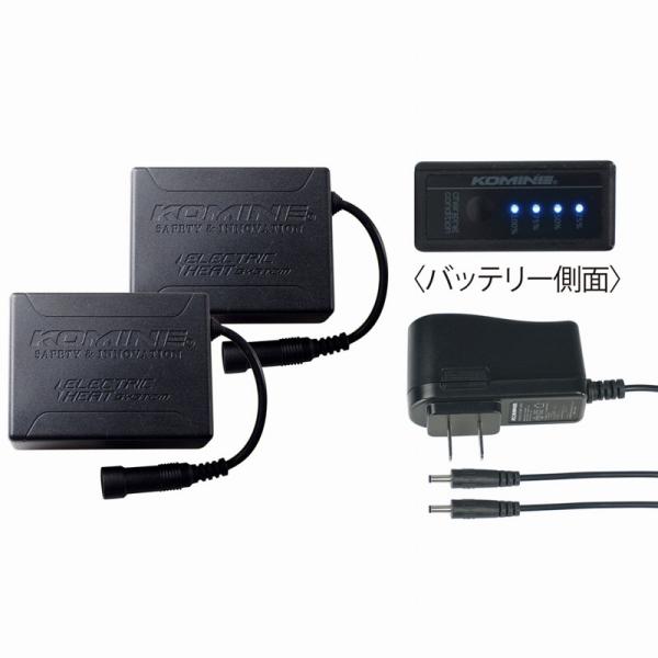 コミネ(KOMINE)EK-207 7.4V ELECTRIC GLV SET BLK F｜ブラック...