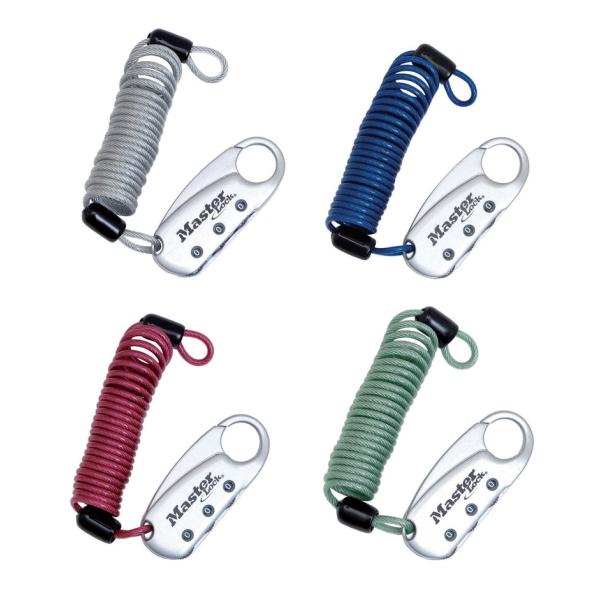 マスターロック(Master Lock)盗難防止用品 ダイヤル式コイルケーブルロック(シルバー) 1...