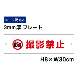 撮影禁止 ピクト表示 /H8×W30cm プレート 看板プレート　商品番号：ATT-1301｜e-netsign