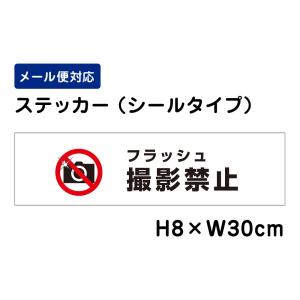 フラッシュ撮影禁止 ピクト表示 /H8×W30cm ステッカー 看板ステッカー　商品番号：ATT-1302sty｜e-netsign