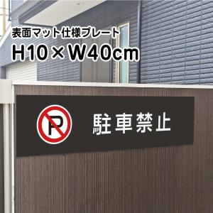 プレート 看板 立入禁止 DO NOT ENTER プレート 看板『マットブラック』H10×W40cm