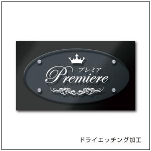 アクリル銘板 黒御影石 クリアーサインEX H350×W600×D20mm 長方形