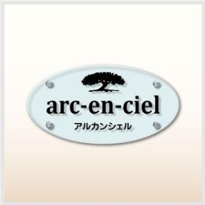 ガラスアクリル銘板 H270×W520×t8mm 化粧ビス止め ドライエッチング加工 マンション看板...