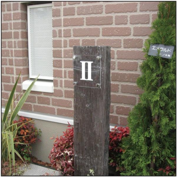 棟数表示サイン 透明アクリル H200×W200×t5mm おしゃれ アパート看板 マンション看板 ...