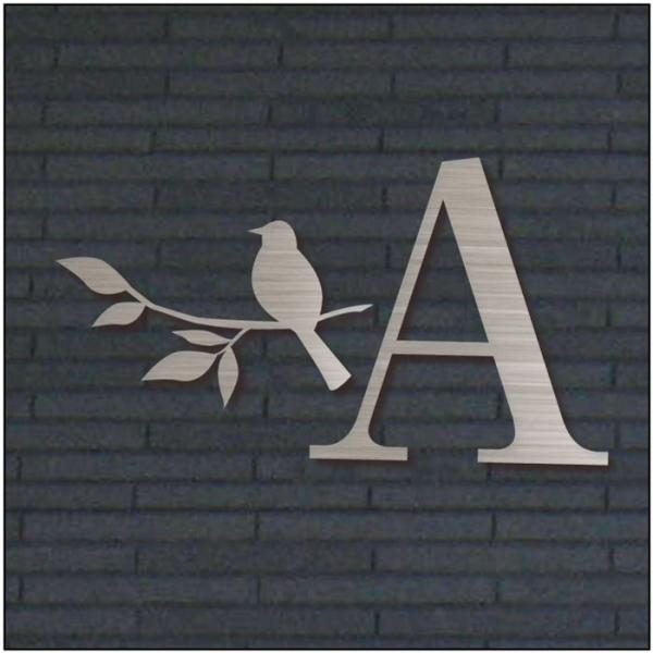 棟数表示サイン ステンレス切り文字 H300×t5mm おしゃれ 棟数表示 棟数案内板 マンション看...