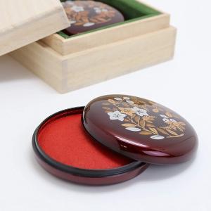 南部鉄器朱肉 ひまわり 高級美術鉄器 練朱肉 印鑑用 : はんこ屋吉報堂