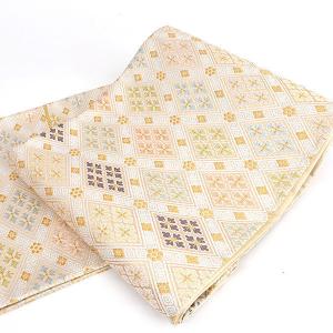 平和屋本店□極上 西陣 河合美術織物謹製 六通柄袋帯 唐織 吉祥舞花文