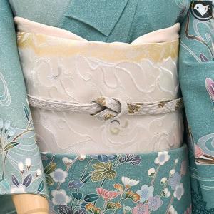 名古屋帯 新品仕立済 正絹 岡重 結城紬 象更紗模様 新品 仕立て上がり