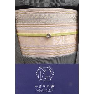 帯留め 京都老舗 銀細工 かざりや鐐 謹製 眠り猫 三分紐用帯留め