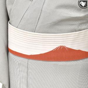 角帯 西陣織老舗機屋 青富士 赤富士 富士山 両面柄 オリジナル角帯 正絹 日本製｜e-obiya