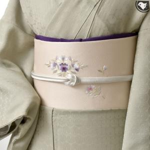 平和屋着物＊夏物 九寸開き名古屋帯 駒刺繍 総刺繍 正倉院花文 正絹